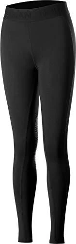 Horze Kid's Madison Knee Patch Tights - Silicone Grip
