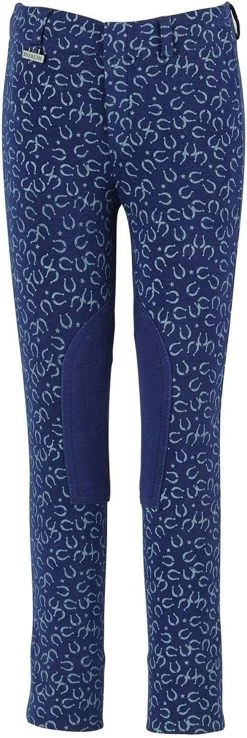 Dublin Jessy Print Childrens Pull On Jodhpurs With Strap