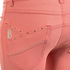 B Vertigo Olivia Girls Silicone Full Seat Breeches - Deep Coral Pink -Equestrian Clothing Store 14942230 4f5f 4892 954f f1cdc1233aa5