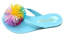 Petite Jolie Lucky Pom Pom Girls Flip Flops