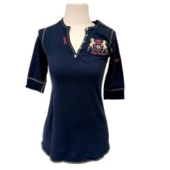 Alp N Rock Jumper Ladies Navy Henley