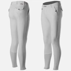 Horze Men's Grand Prix Knee Patch Breeches - Silicone Grip -Equestrian Clothing Store 36262 WH