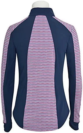 RJ Classics Ladies Lakeside Quarter Zip Long Sleeve Shirt Purple Pattern 4 RJ Classics Ladies Lakeside Quarter Zip Long Sleeve Shirt Purple Pattern - Image 2
