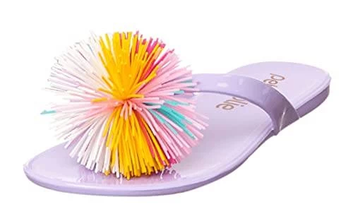 Petite Jolie Lucky Pom Pom Girls Flip Flops 4 Petite Jolie Lucky Pom Pom Girls Flip Flops - Image 2