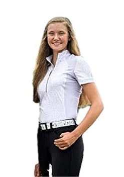 FITS Ladies Half Zip Short Sleeved Riding Shirt