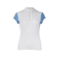 B Vertigo Charlize Women's BVX Competition Shirt White/Dove Gray -Equestrian Clothing Store 69a268c2 fee5 4bd8 b94d 6fddd689b813