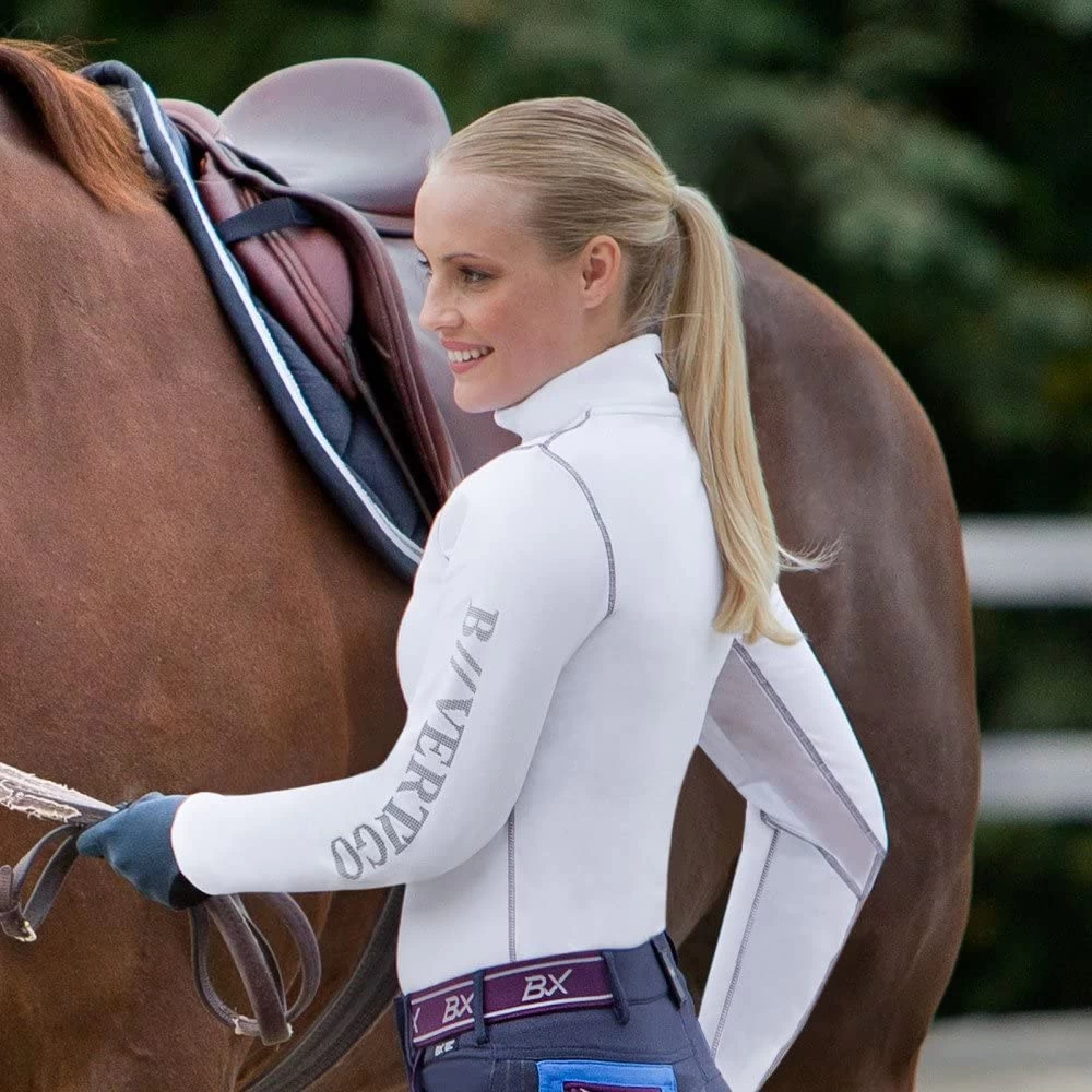 B Vertigo Roxane Women's Long Sleeve Zip Polo Technical Shirt 10 B Vertigo Roxane Women's Long Sleeve Zip Polo Technical Shirt - Image 8