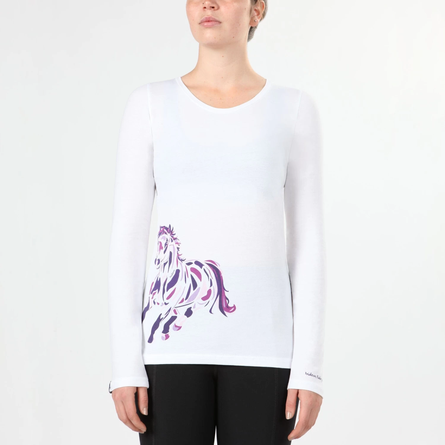 Irideon Women's Zen Horse Tee Shirt-White (Medium, Large, X-Large) 3 Irideon Women's Zen Horse Tee Shirt-White (Medium, Large, X-Large)