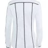 RJ Classics Diamond Ladies Willow Show Shirt White/Black Trim