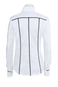 RJ Classics Diamond Ladies Willow Show Shirt White/Black Trim