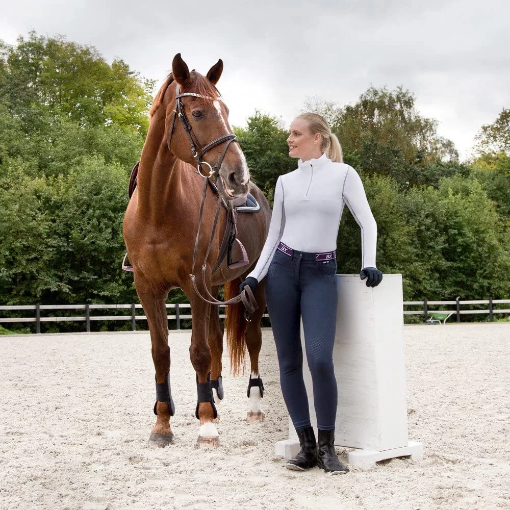 B Vertigo Roxane Women's Long Sleeve Zip Polo Technical Shirt 7 B Vertigo Roxane Women's Long Sleeve Zip Polo Technical Shirt - Image 5