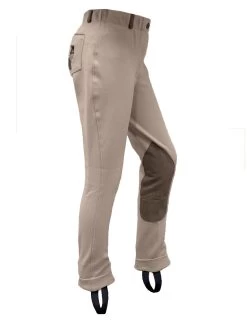 BasEQ Emma Children's Two-Tone Pull On Embroidered Cartoon Horse Jodhpur Riding Breech