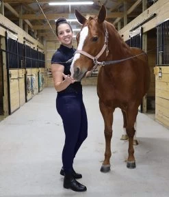 BasEQ Michelle Women's Horse Riding Pull On Suede Low Rise Knee Patch Breeches -Equestrian Clothing Store 9mmBB6