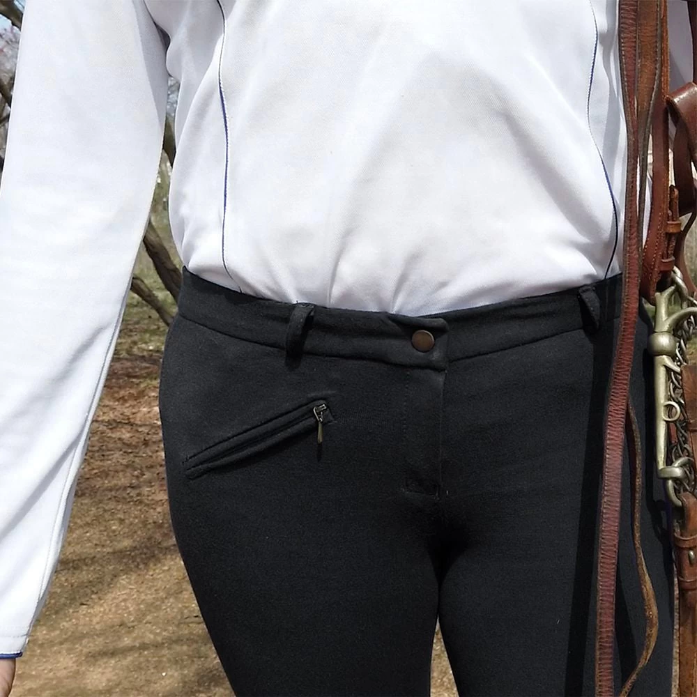 BasEQ Amy Women's Self Knee Patch Classic Equestrian Riding Breeches 10 BasEQ Amy Women's Self Knee Patch Classic Equestrian Riding Breeches - Image 8
