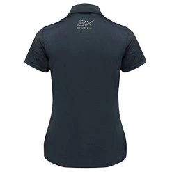 B Vertigo Women's Cathy BVX Technical Shirt -Equestrian Clothing Store BVertigoCathyLadiesUVIceFitShortSleeveBVXSunShirtDarkNavyBack