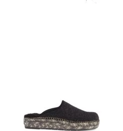Toni Pons Mysen Faux Fur Lined Espadrille Slipper Solid -Equestrian Clothing Store Black3