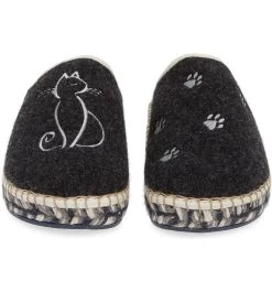 Toni Pons Mysen Faux Fur Lined Espadrille Slipper Cat -Equestrian Clothing Store CatBlack5