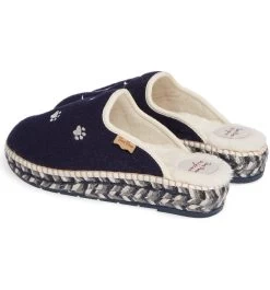 Toni Pons Mysen Faux Fur Lined Espadrille Slipper Cat -Equestrian Clothing Store CatBlue3