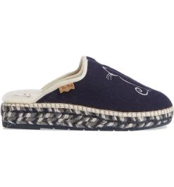 Toni Pons Mysen Faux Fur Lined Espadrille Slipper Cat -Equestrian Clothing Store CatBlue4