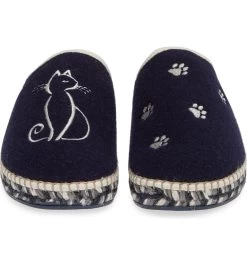 Toni Pons Mysen Faux Fur Lined Espadrille Slipper Cat -Equestrian Clothing Store CatBlue5