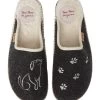 Toni Pons Mysen Faux Fur Lined Espadrille Slipper Dog -Equestrian Clothing Store DogBlack1