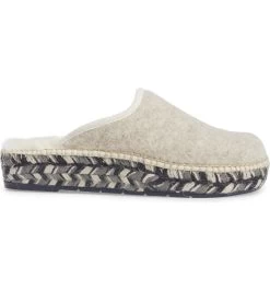 Toni Pons Mysen Faux Fur Lined Espadrille Slipper Solid -Equestrian Clothing Store Ecru3