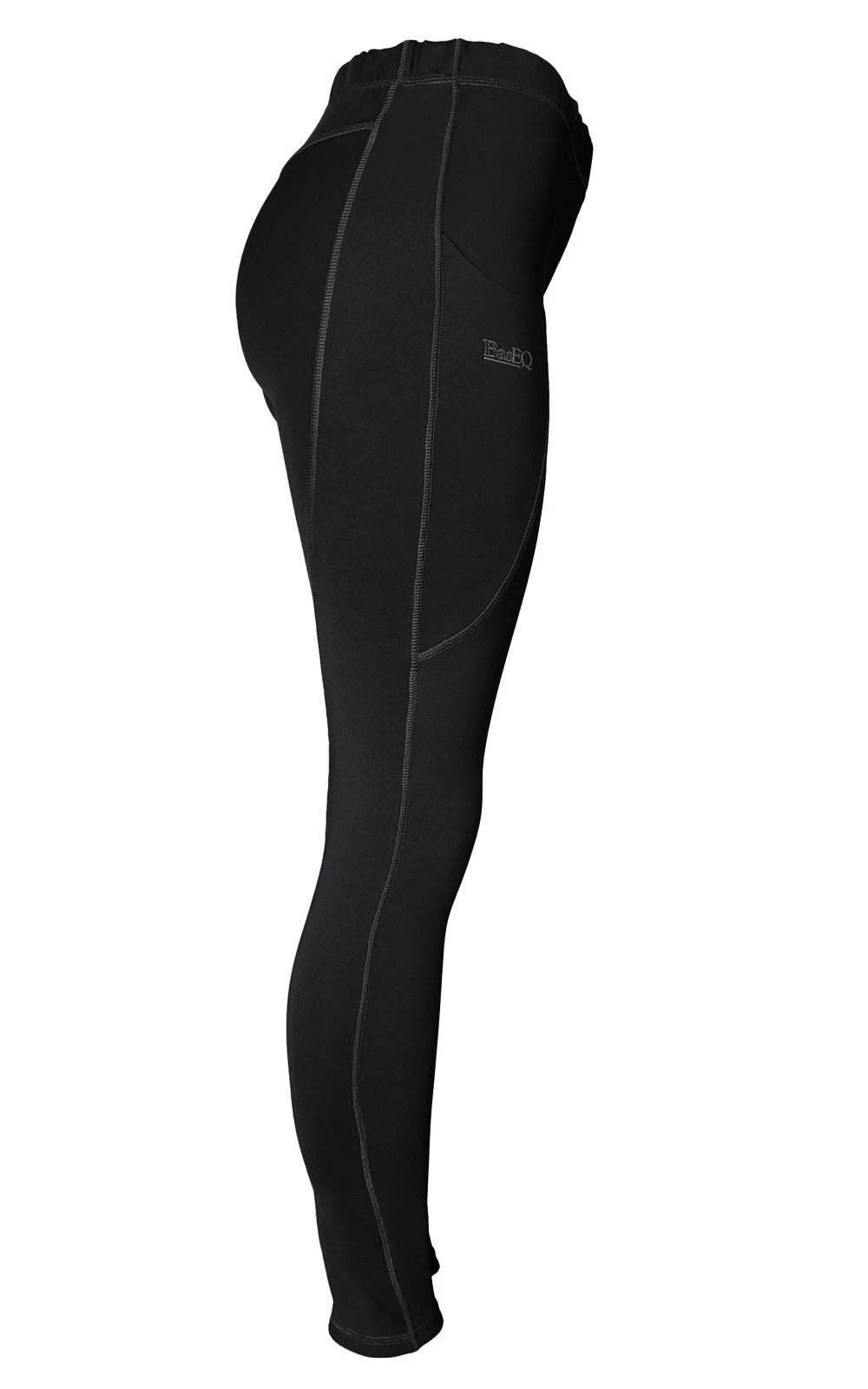 BasEQ Georgia Women's Pull-On Clarino Knee Patch Riding Tights 5 BasEQ Georgia Women's Pull-On Clarino Knee Patch Riding Tights - Image 3