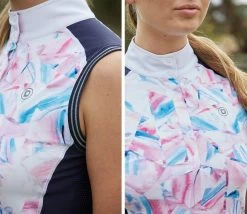 Dublin Ladies Katie Printed Sleeveless Competition Shirt -Equestrian Clothing Store GeoPrint3