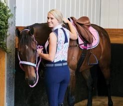 Dublin Ladies Katie Printed Sleeveless Competition Shirt -Equestrian Clothing Store GeoPrint5