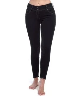 Vogue Ladies Jean Full Seat Riding Breeches- Blue (28L) And Black Denim (30R) -Equestrian Clothing Store GoodRiderVogueFullSeatBlackDenim