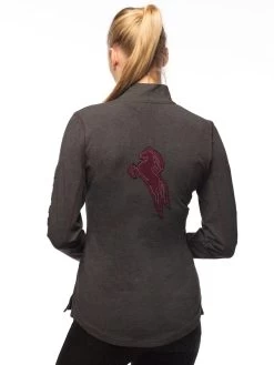 Goode Rider Long Sleeve Shirt 11 Goode Rider Long Sleeve Shirt -Equestrian Clothing Store GoodeRiderShirtX SmallCharcoalHeatherback