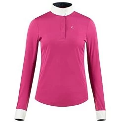 HORZE Blaire Ladies UV Ice Fit Long Sleeve Show Shirt 24 HORZE Blaire Ladies UV Ice Fit Long Sleeve Show Shirt -Equestrian Clothing Store HORZEBlaireWomen sLongSleevedNanotexEquestrianRidingCompetitionShowShirtwithUPF30 UVProtection CactusFlowerPurple