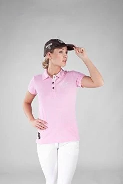 Horze MINYA Women's Pique Polo Shirt -Equestrian Clothing Store HorzeCrescendoMinyaWomen sPiqueShowShirt SweetLilac