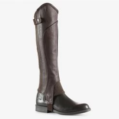 Horze Quinton Leather Half Chaps -Equestrian Clothing Store HorzeQuintonLeatherHalfChaps Brown1