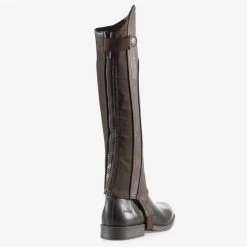 Horze Quinton Leather Half Chaps -Equestrian Clothing Store HorzeQuintonLeatherHalfChaps Brown3