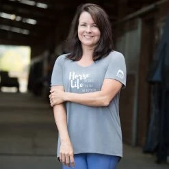 Irideon Women's Horse Life Swing Tee-Dove Grey -Equestrian Clothing Store IrideonHorseLifeLadiesSwingTee dovegrey c3125cbe fdd1 42b9 98c7 2ccf1869d14b