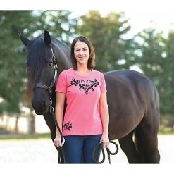 Irideon Ladies Victorian T-Shirt -Equestrian Clothing Store IrideonVictorianTShirtCoral 54af9742 cbaa 461a b029 62d9d48795b3