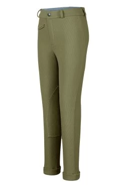 TuffRider Women's Ribb Knee Patch Jodhpurs 24L -Equestrian Clothing Store SageRibbJod