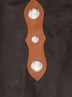 Tough 1 Suede Leather Chinks With Basket Stamp Yoke -Equestrian Clothing Store TE002815 220316