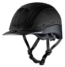 Troxel Sierra Riding Helmet Adult Black, Tan & Brown -Equestrian Clothing Store TroxelSierraWesternHelmetBlack