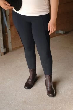 One Stop Equine Shop Women's Victoria Knee Patch Tights With Phone Pocket -Equestrian Clothing Store Victoria