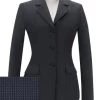 RJ Classics Ladies Diamond Collection Saratoga Show Coat Black Stripe