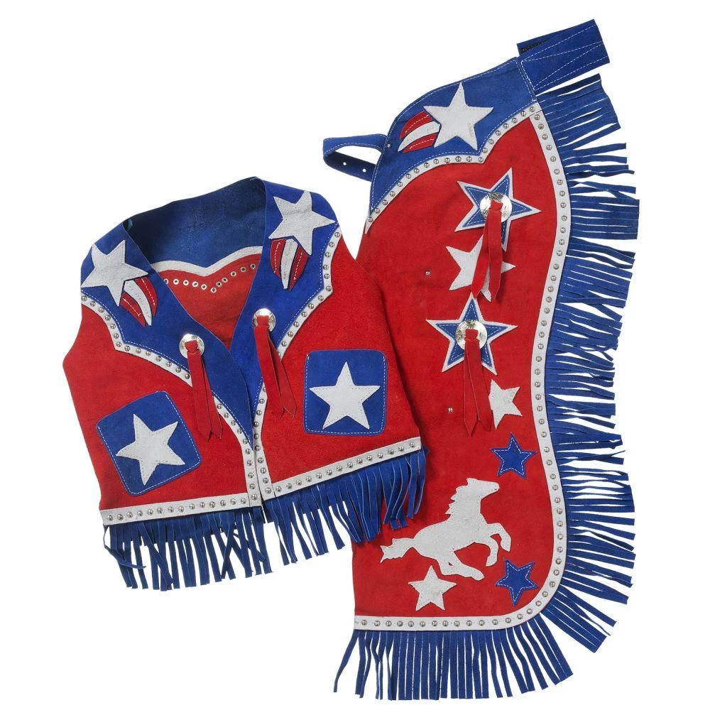 Tough 1 Kids Barrel Horse Chap & Vest Set 3 Tough 1 Kids Barrel Horse Chap & Vest Set