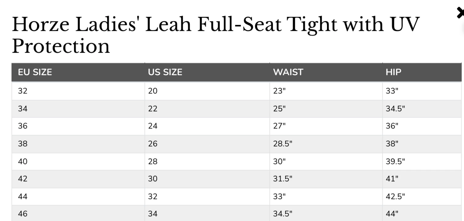 Horze Leah Women's UV Pro Riding Tights 20 Horze Leah Women's UV Pro Riding Tights - Image 18