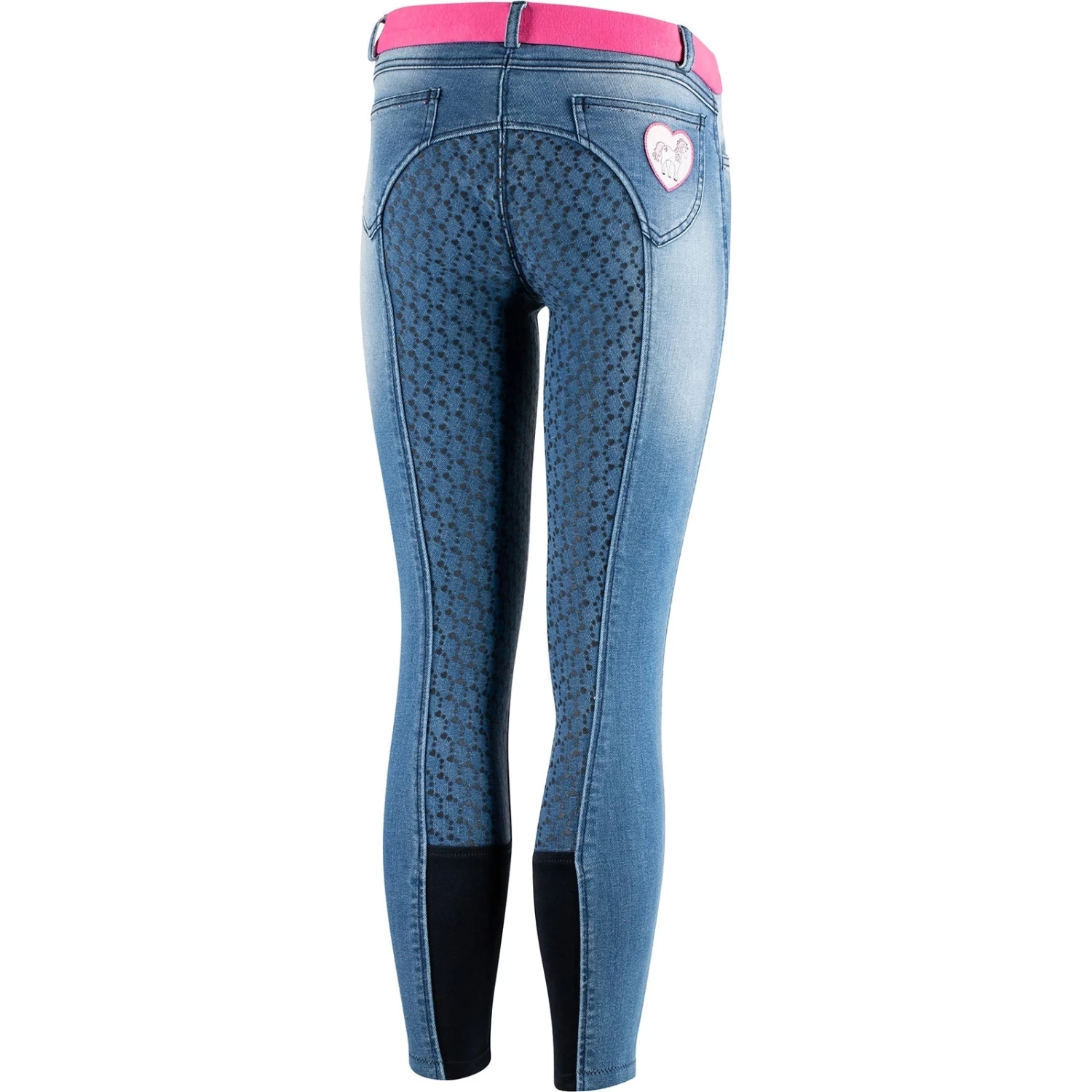 Horze Kids Poppy Denim Silicone Full Seat Breeches 9 Horze Kids Poppy Denim Silicone Full Seat Breeches - Image 7
