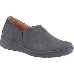 David Tate Women's Adele Black Nubuck Slip On Loafers