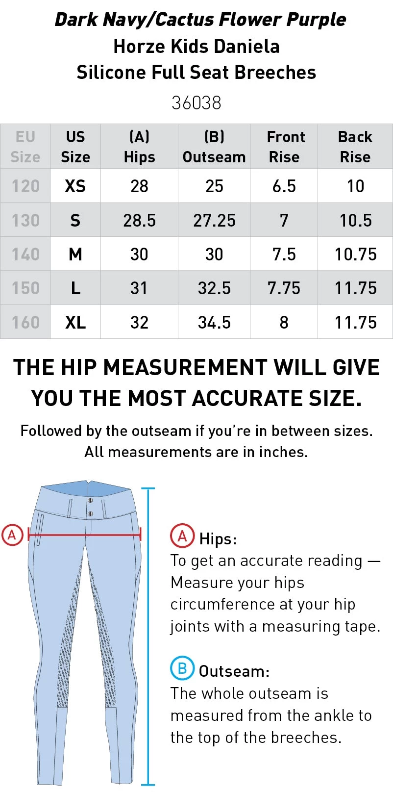 Horze Kids Daniela Silicone Full Seat Breeches 7 Horze Kids Daniela Silicone Full Seat Breeches - Image 5