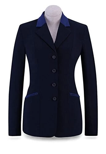 RJ Classics Ladies Victory Show Coat Navy/Blue Collar 3 RJ Classics Ladies Victory Show Coat Navy/Blue Collar