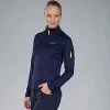Horze Ladies Xuria Exercise Shirt Peacoat Dark Blue X-Large -Equestrian Clothing Store oMGHE3