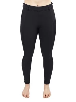 Irideon Ladies Black Thermasoft Full Seat Breeches W/ Zip Pockets